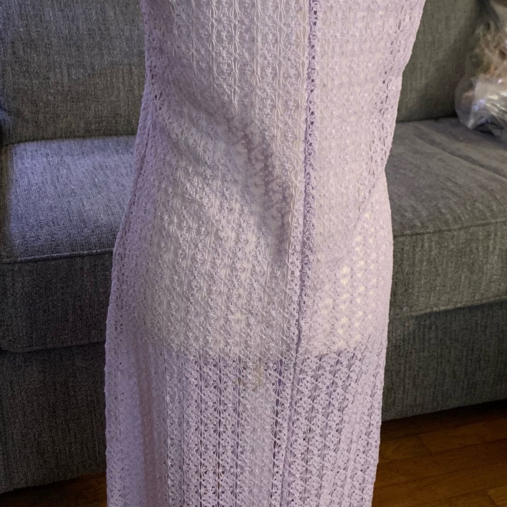 Lavender knit cover up
